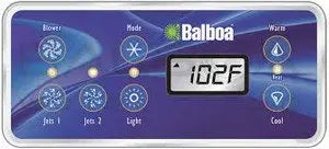 Balboa Panel VL701S W/10430 Overlay (2 Jets/blower) Balboa