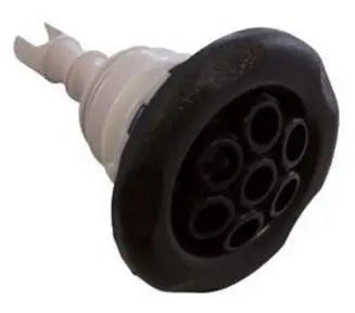 Waterway Plastics 5-scallop Massage Poly Storm Jet-black, Thread-in Style Waterway Plastics