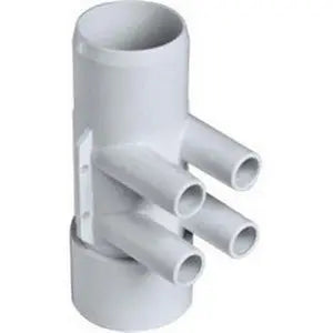 Shur-Grip II Manifold- 2'' S x 2'' SPG (4) 3/4' SB Ports Waterway Plastics