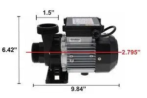 Pump, LX, CIRC, 1/4HP, 1SPD, 240V, 1.6A, 1.5” LX Pumps