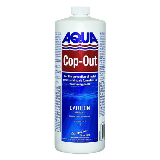 Lawrasons Pool Products Aqua Cop-out 1L-Prevention and Removal of Metal Stains and Lawrasons Pool Products