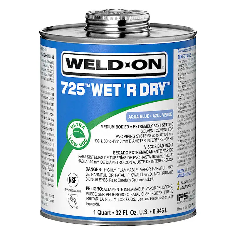 725™ Wet 'R Dry™ PVC Medium Bodied-Quart Weld-on