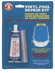 Vinyl Pool Repair Kit, 1oz Adhesive 40 sq. in. Vinyl, Carded Boxer Adhesives