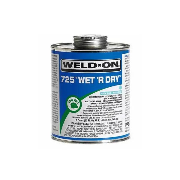 1/2 Pint of 725 Wet/dry Cement-Blue Weld-on