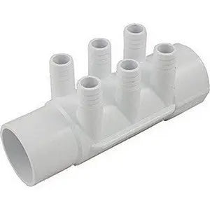3/4 Ribbed Manifold, 2S x 2Spg x (6) 3/4 RB Waterway Plastics