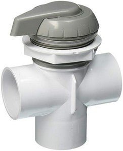 Waterway Plastics Diverter Valve Notched (Grey)