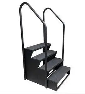PREMIUM METAL SWIM SPA STEP 4 TIER - BLACK (2 Box's) ProAqua