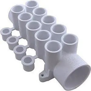 1.5 Spg x 1.5S x (10) 1/2 S Ports with 4 Plugs Manifold Waterway Plastics