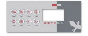 Overlay Only For TSC 8 Topside - 2 Pump (8 Button) Gecko