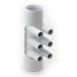 Shur-Grip II Manifold- 2'' S x 2'' S (6) 3/4' SB Ports Waterway Plastics