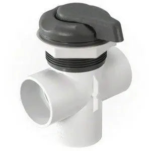 3 Port Diverter Valve, 2 S Inlet (1) x 2S (5 Scalloped) GREY Waterway Plastics