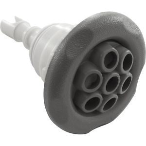 Waterway Plastics 5-scallop Massage Poly Storm Jet-grey, Thread-in Style