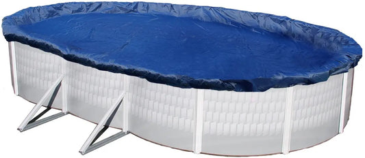16' x 26' A/g Oval Winter Cover 7yr Warranty C/w Winch, Ro Universal