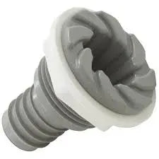 JET BULKHEAD FITTING, WATERWAY, 3/4"B, SWIRLl, GREY Waterway Plastics